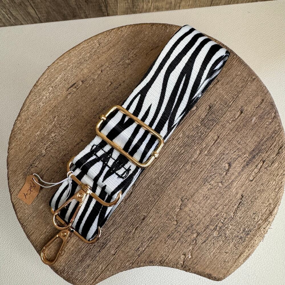 Zebra Crossbody Black White Purse Strap Guitar Strap NEW FAST SHIP PS204